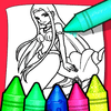 Sirenă albastră anime de colorat